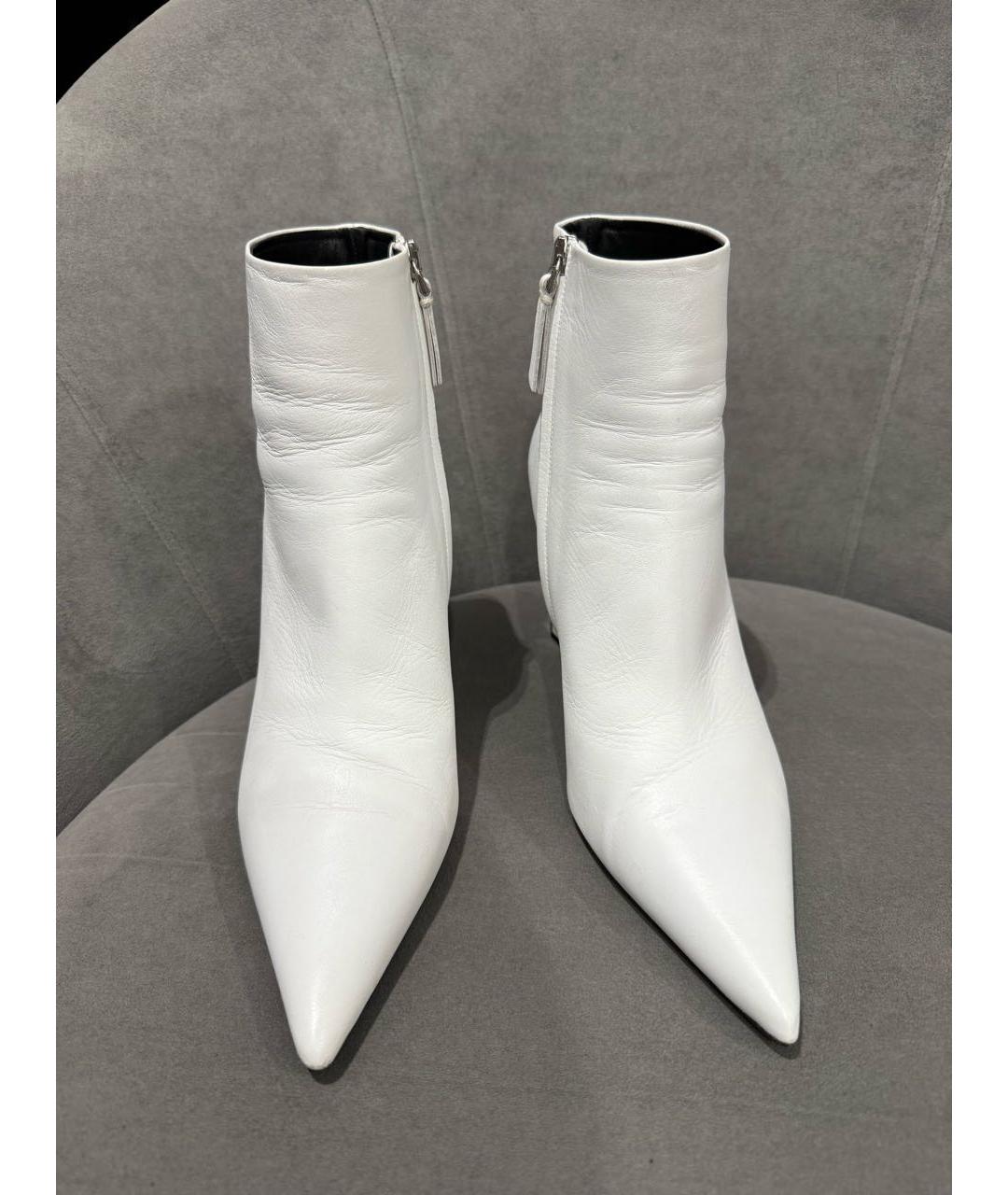 PROENZA SCHOULER Белые кожаные ботильоны, фото 2
