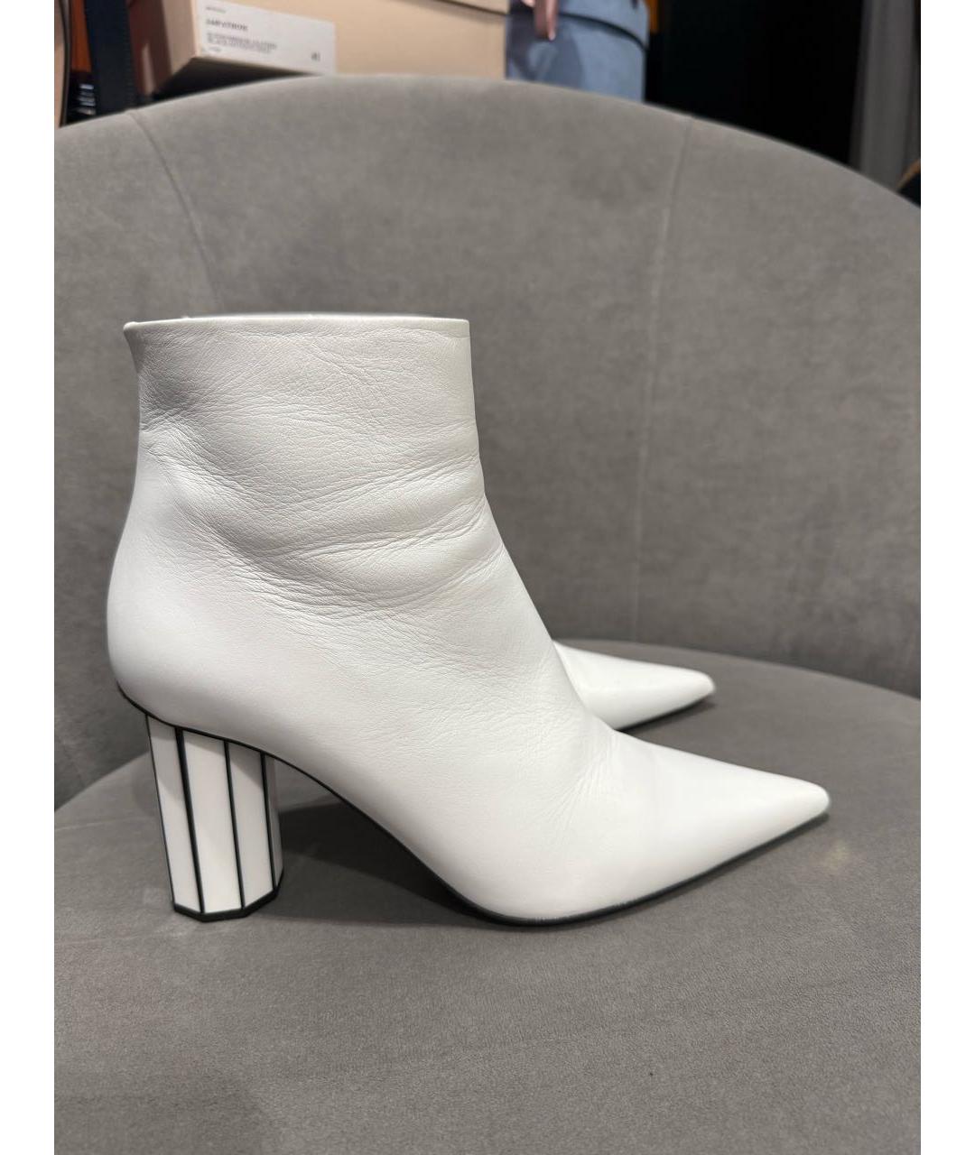 PROENZA SCHOULER Белые кожаные ботильоны, фото 8