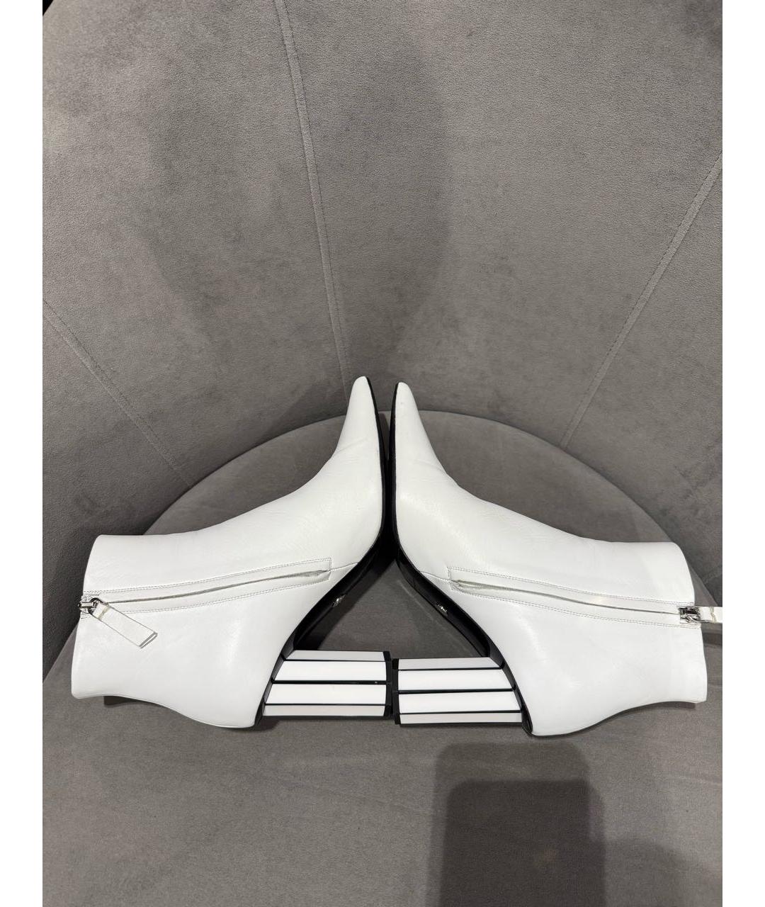 PROENZA SCHOULER Белые кожаные ботильоны, фото 6