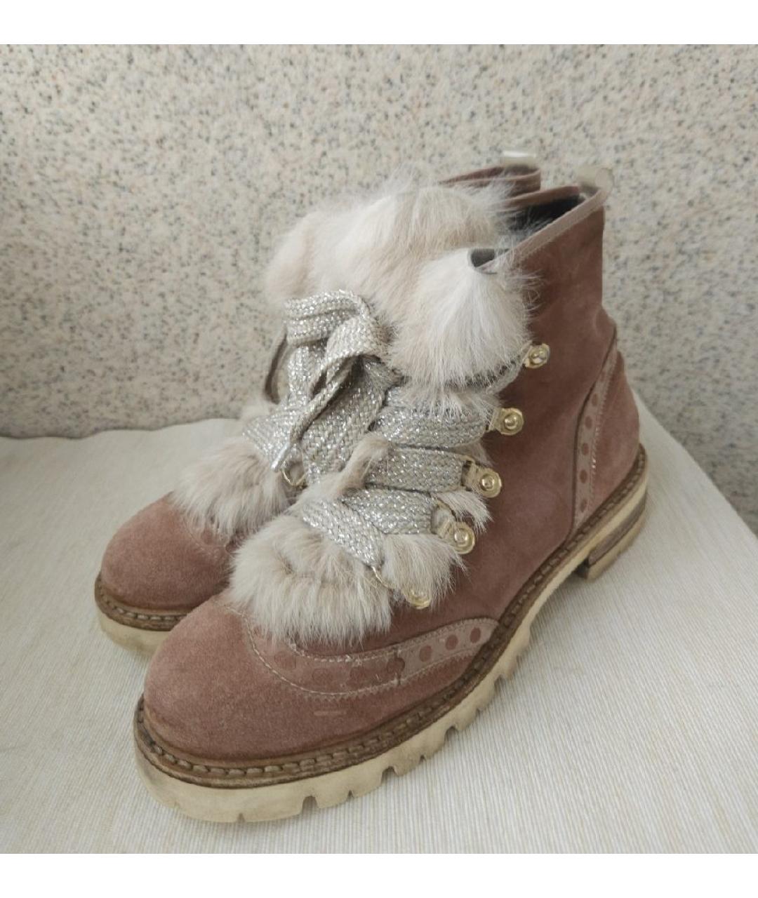 AGL Коричневые замшевые ботинки, фото 4