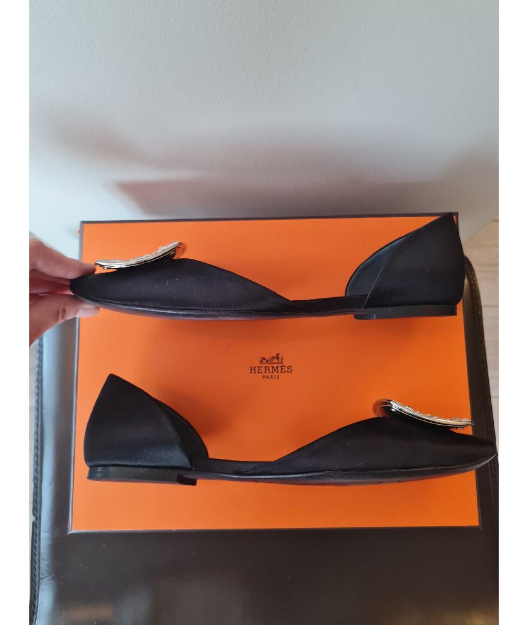 ROGER VIVIER Черные текстильные балетки, фото 10