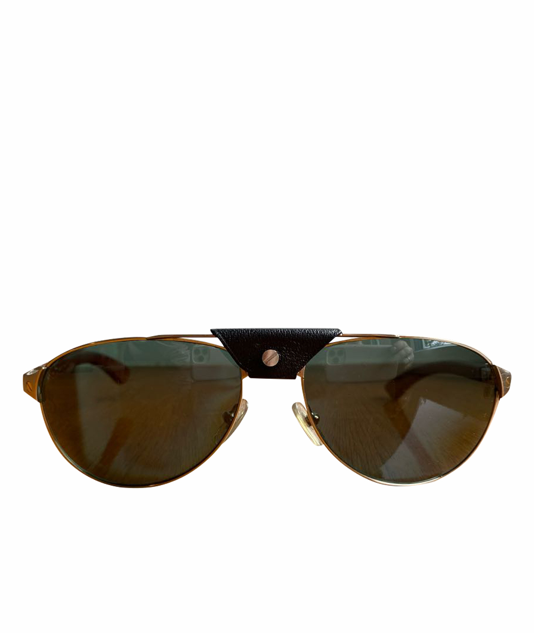CARTIER Коричневые деревянные солнцезащитные очки, фото 1