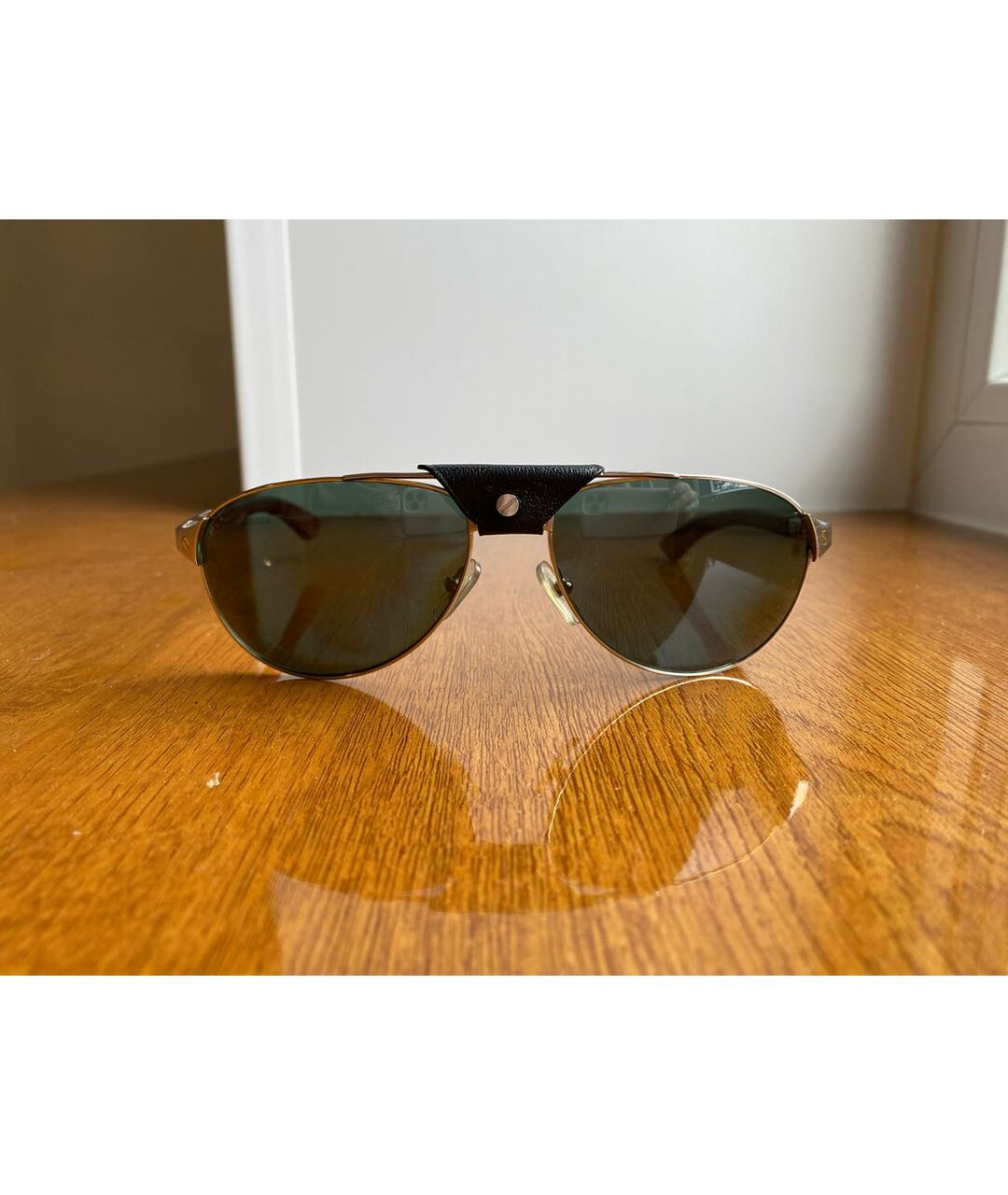 CARTIER Коричневые деревянные солнцезащитные очки, фото 7