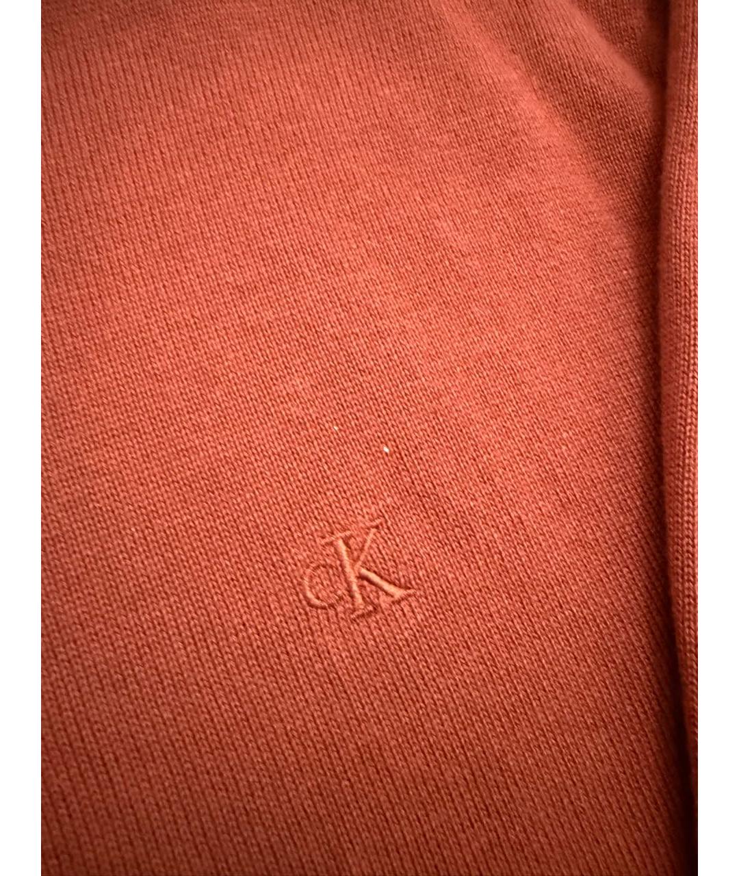 CALVIN KLEIN Коричневый хлопковый джемпер / свитер, фото 3