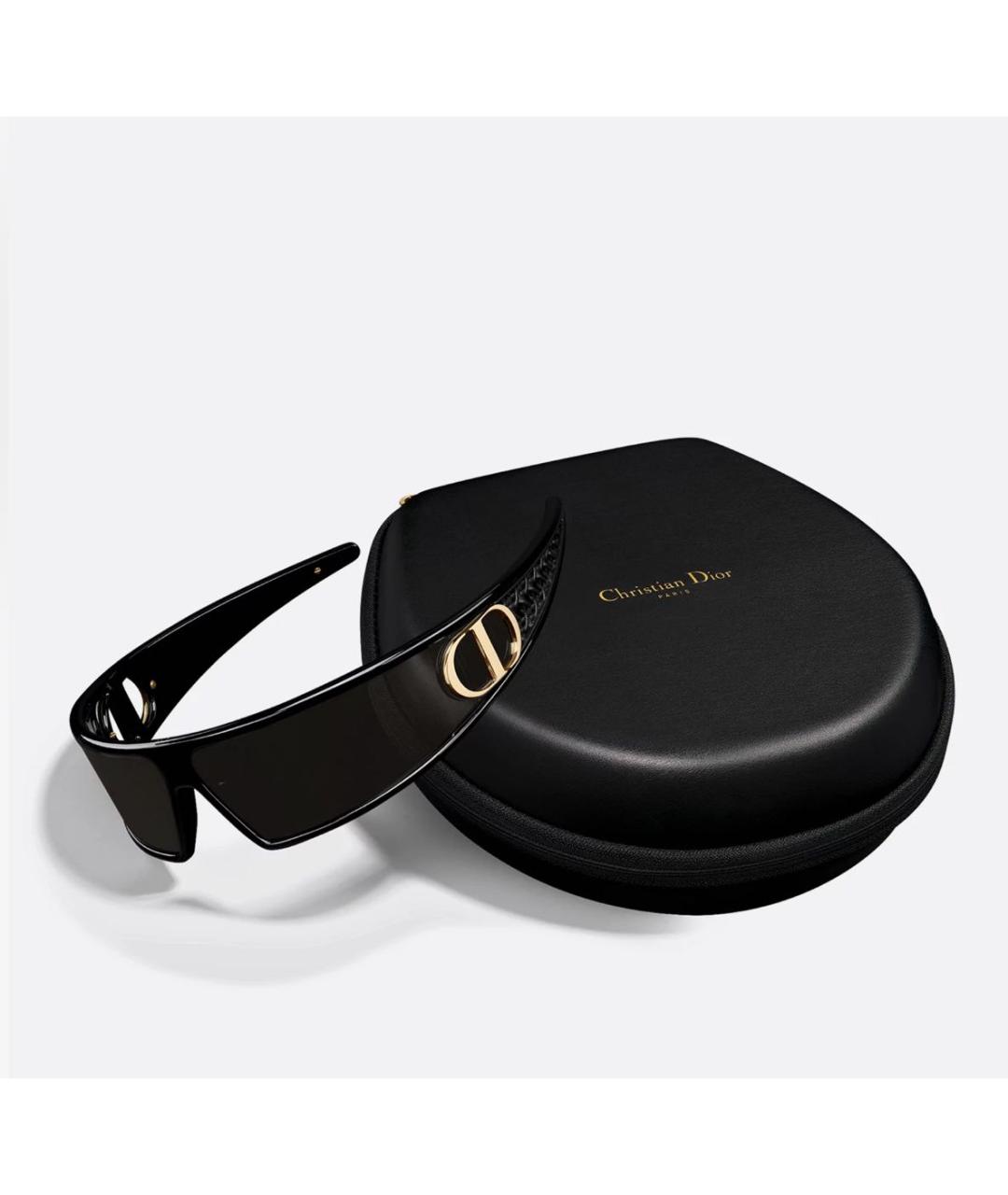 CHRISTIAN DIOR Черные пластиковые солнцезащитные очки, фото 3