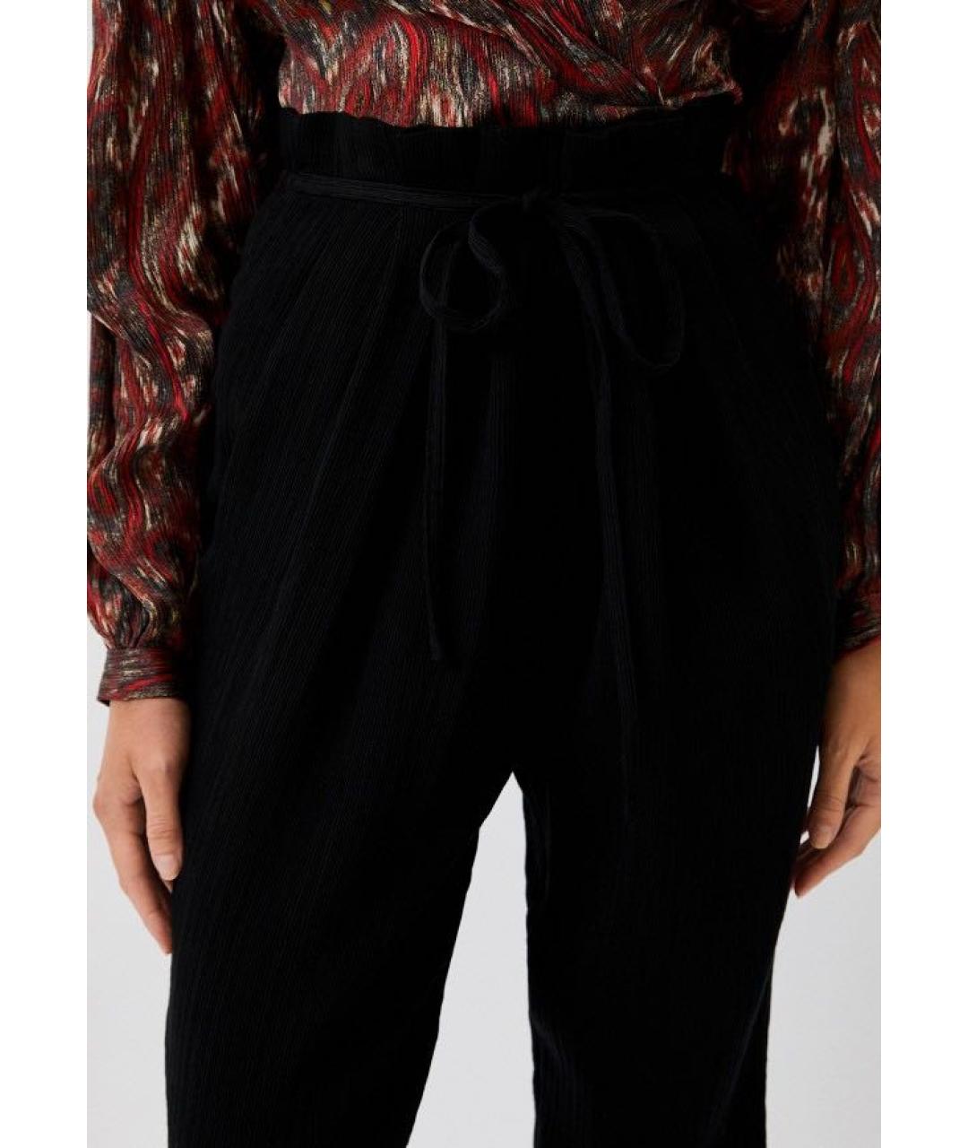 IRO Черные вискозные прямые брюки, фото 5