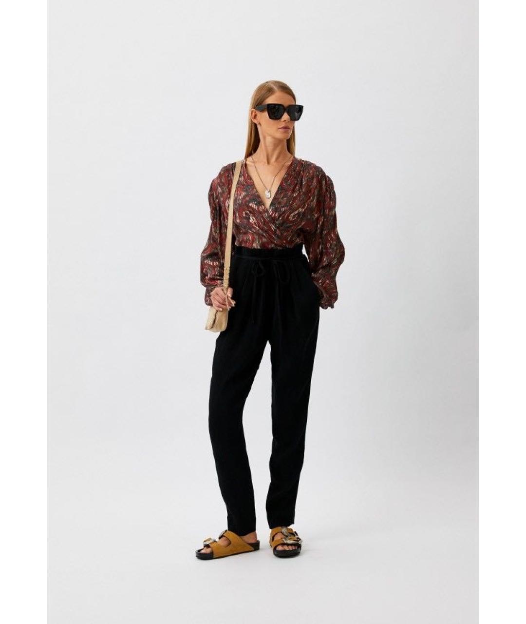 IRO Черные вискозные прямые брюки, фото 2