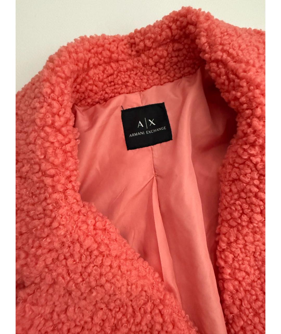 ARMANI EXCHANGE Коралловое полиэстеровое пальто, фото 3