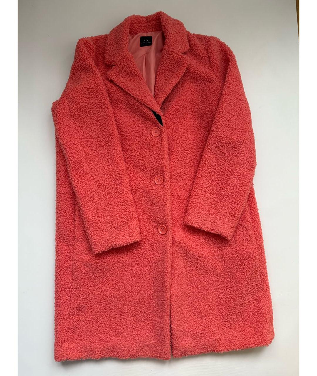 ARMANI EXCHANGE Коралловое полиэстеровое пальто, фото 7