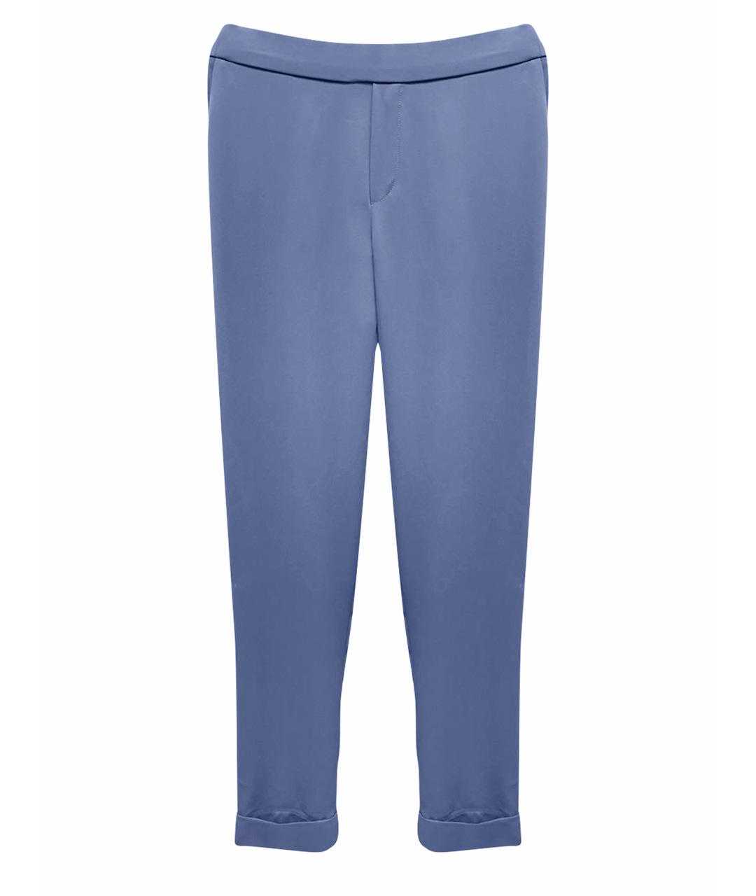P.A.R.O.S.H. Синие вискозные прямые брюки, фото 1