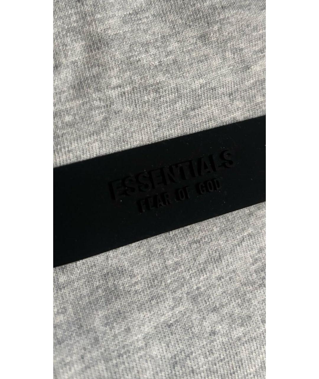 FEAR OF GOD ESSENTIALS Серая хлопковая футболка, фото 3