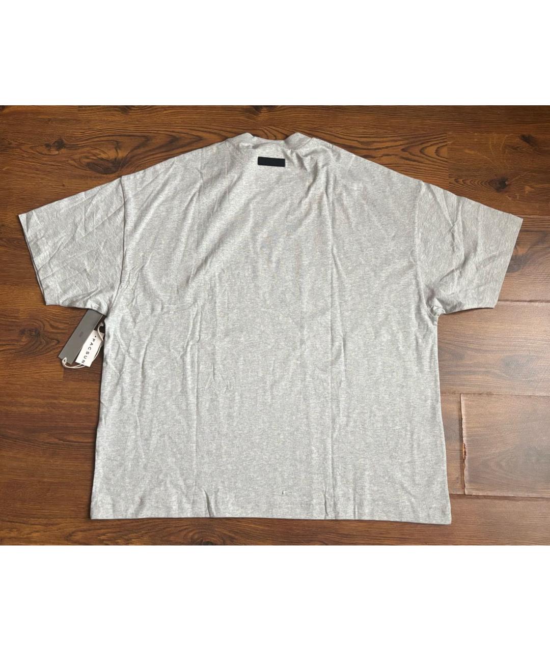 FEAR OF GOD ESSENTIALS Серая хлопковая футболка, фото 2