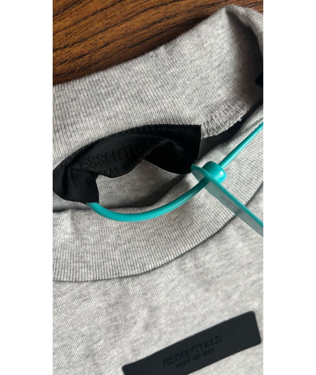 FEAR OF GOD ESSENTIALS Серая хлопковая футболка, фото 7