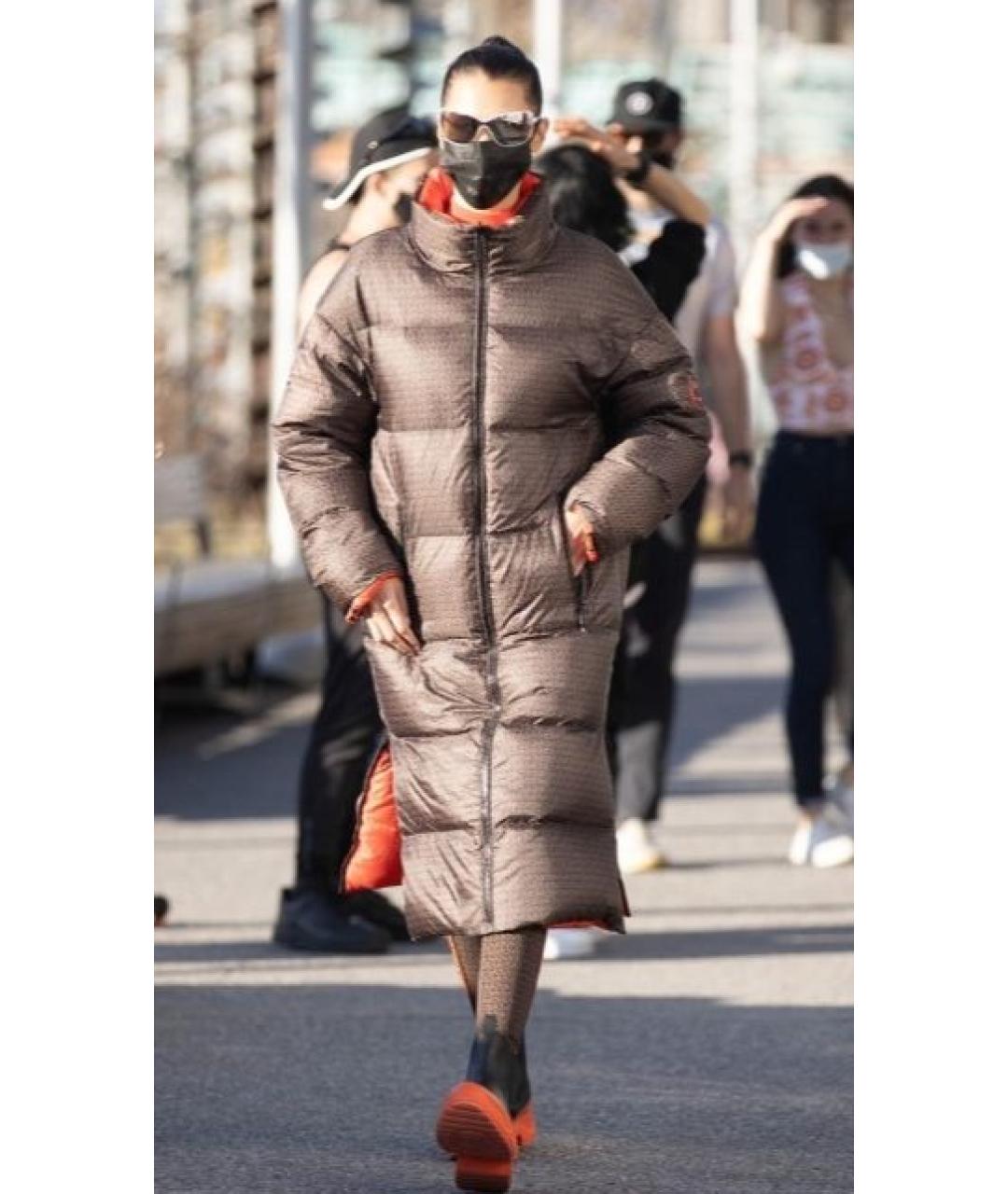 MICHAEL KORS Коричневый полиамидовый пуховик, фото 8