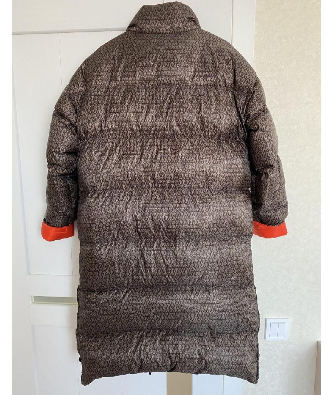 MICHAEL KORS Коричневый полиамидовый пуховик, фото 3