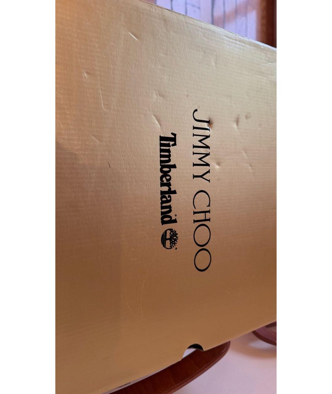 JIMMY CHOO Коричневые нубуковые ботинки, фото 7