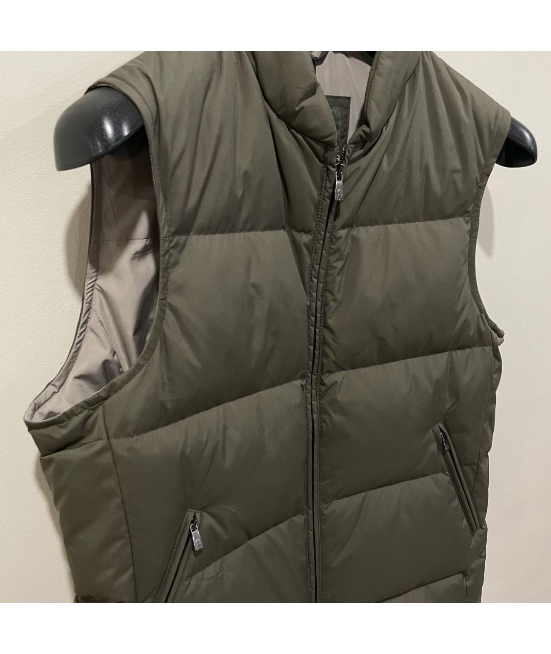 CORNELIANI Хаки полиэстеровый жилет, фото 4