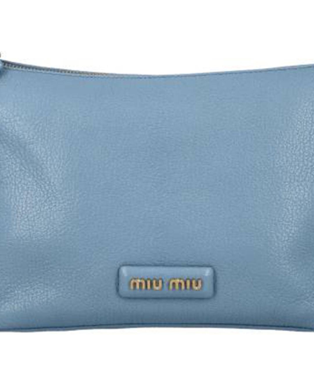 MIU MIU Синяя кожаная сумка через плечо, фото 6