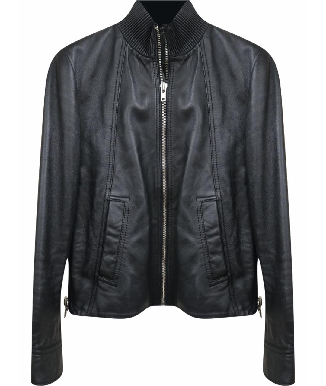 GANNI Черная кожаная куртка, фото 1