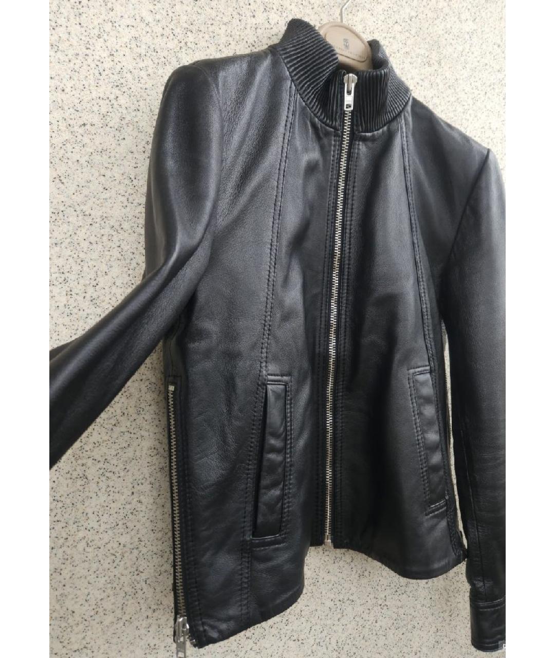 GANNI Черная кожаная куртка, фото 6