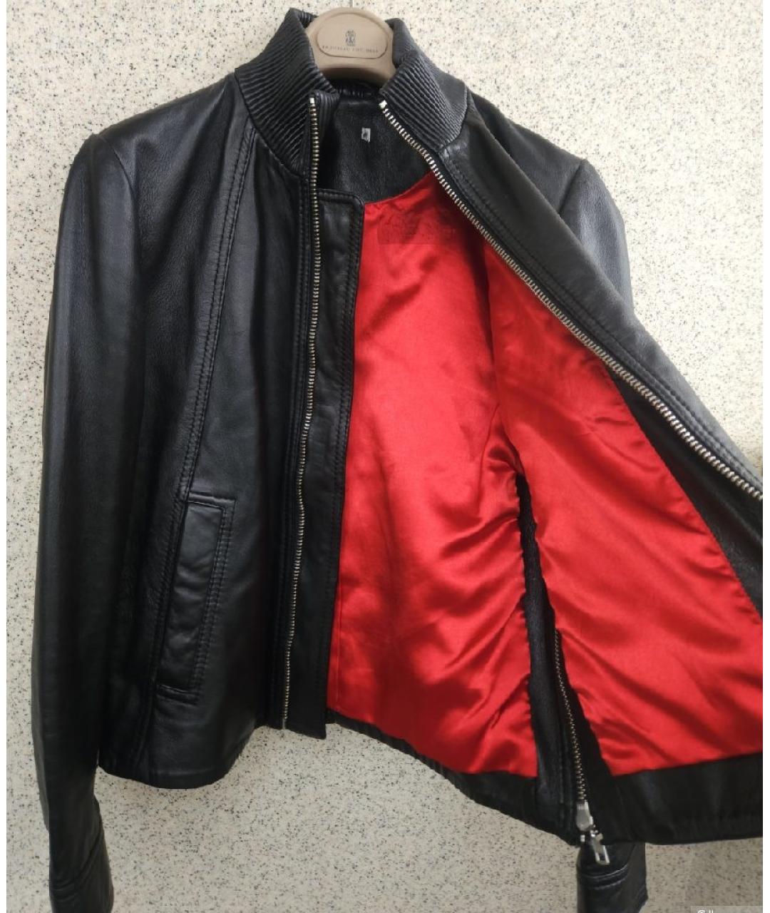 GANNI Черная кожаная куртка, фото 3