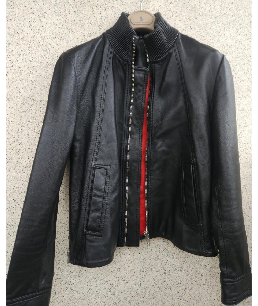 GANNI Черная кожаная куртка, фото 2