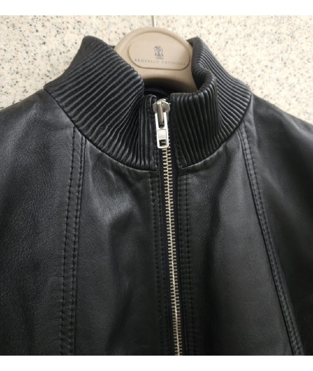 GANNI Черная кожаная куртка, фото 4