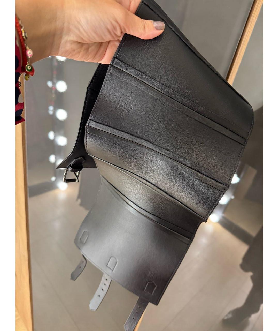 ETRO Черный кожаный ремень, фото 7