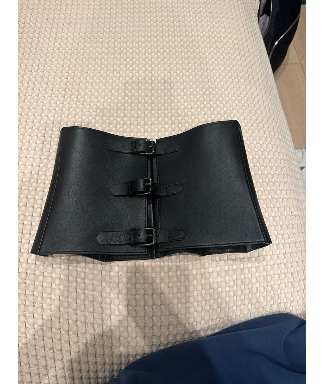 ETRO Черный кожаный ремень, фото 9