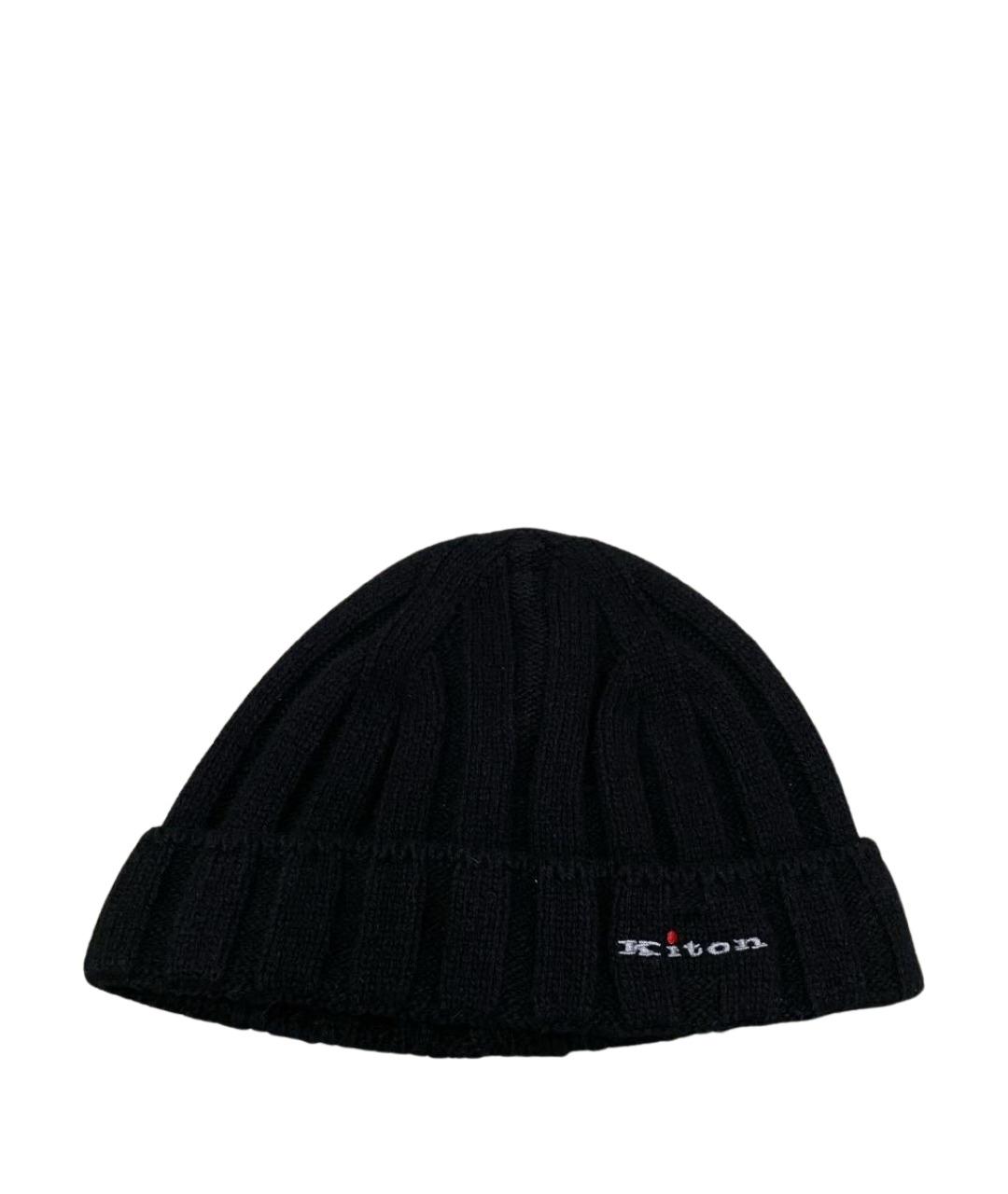 KITON Черная кашемировая шапка, фото 1