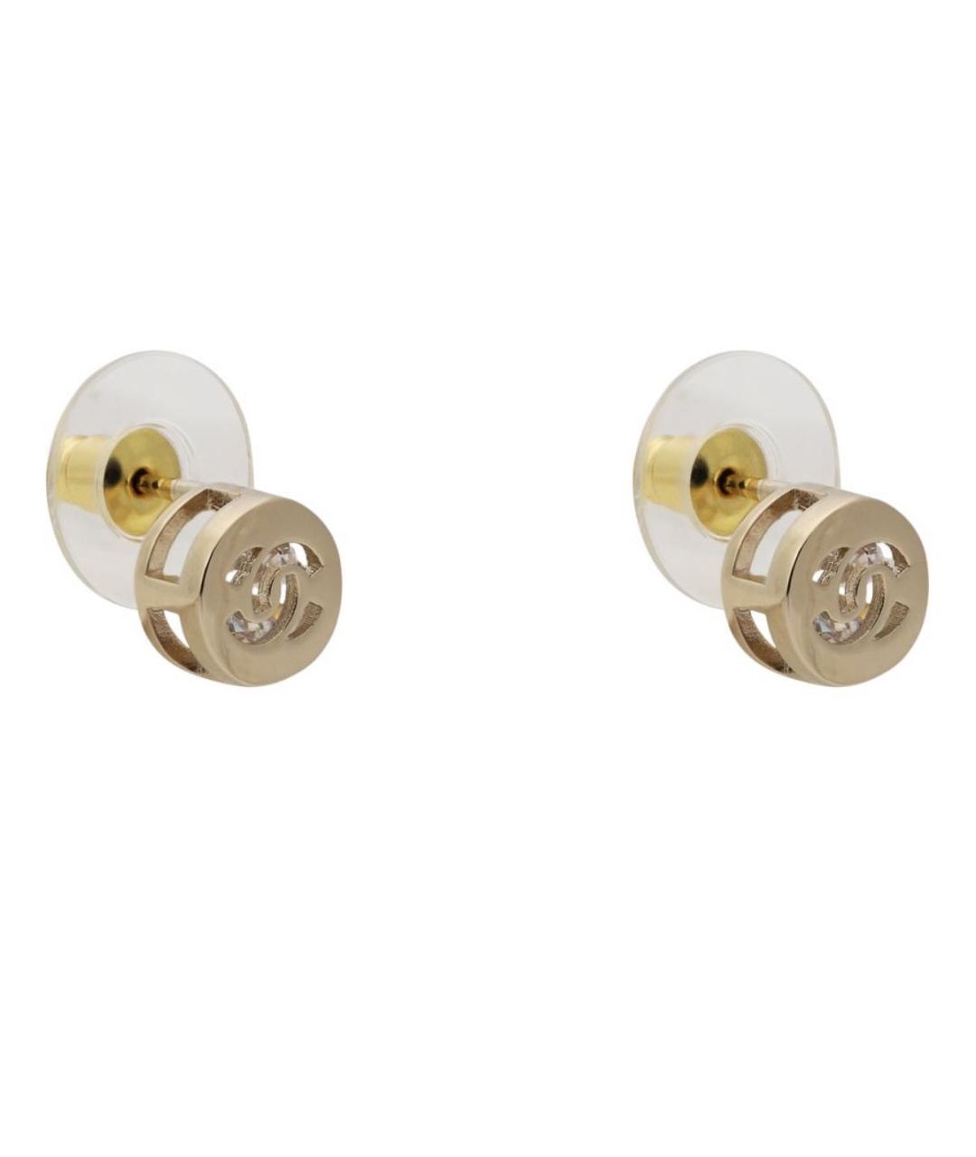 CHANEL Золотые металлические серьги, фото 2