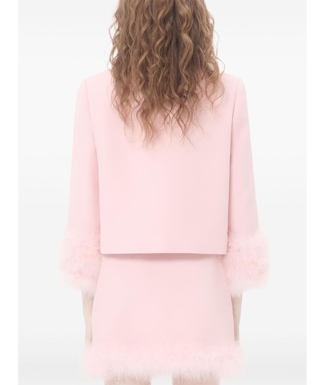 VALENTINO Розовый шерстяной жакет/пиджак, фото 5