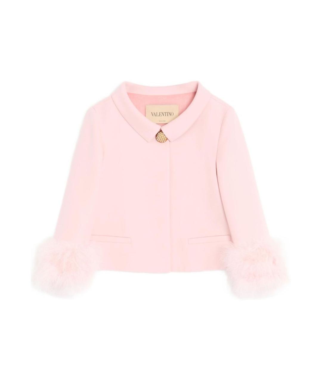 VALENTINO Розовый шерстяной жакет/пиджак, фото 1