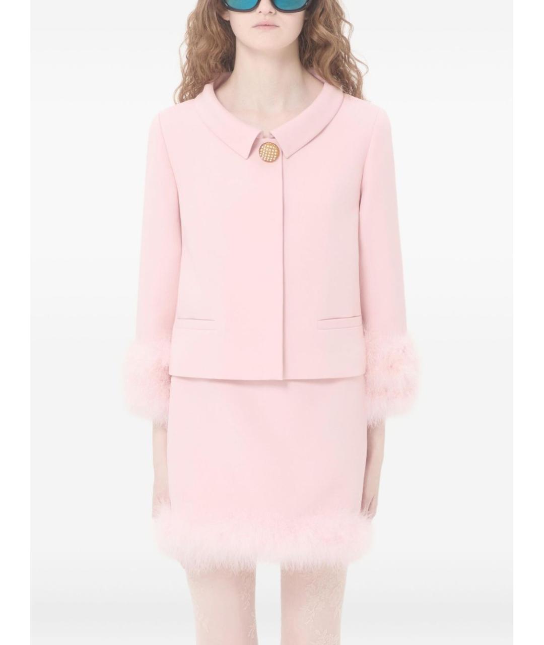 VALENTINO Розовый шерстяной жакет/пиджак, фото 4