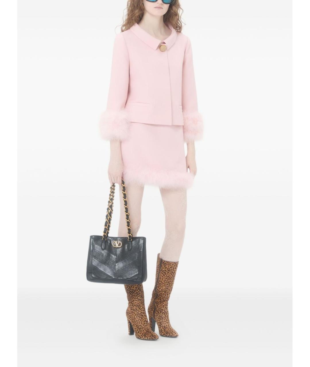 VALENTINO Розовый шерстяной жакет/пиджак, фото 2