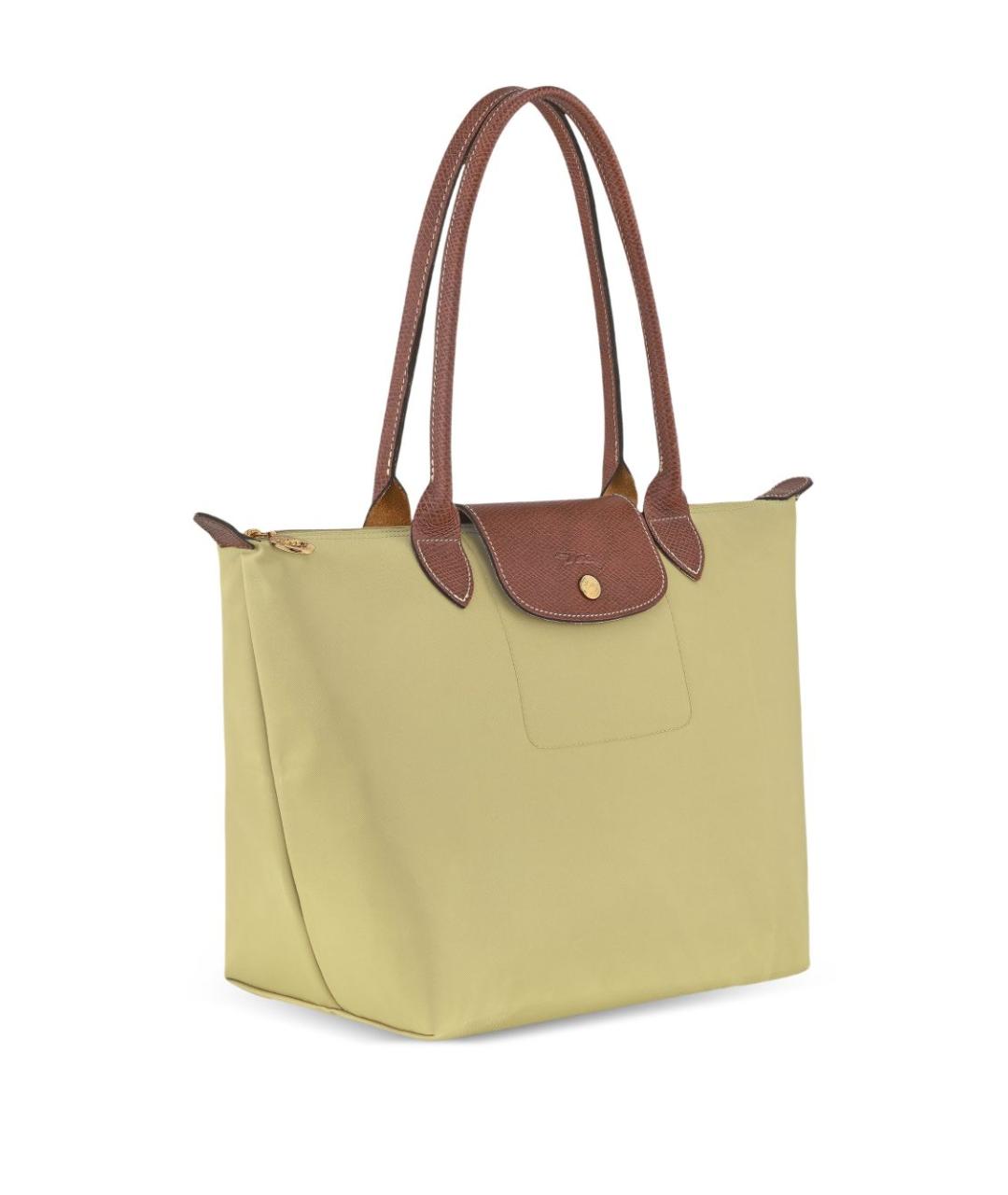 LONGCHAMP Зеленая синтетическая сумка тоут, фото 4