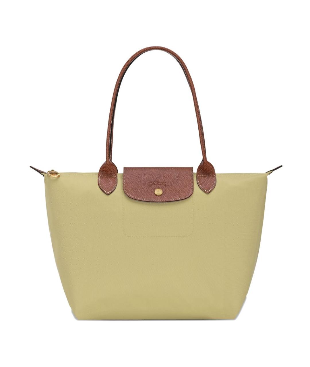 LONGCHAMP Зеленая синтетическая сумка тоут, фото 1