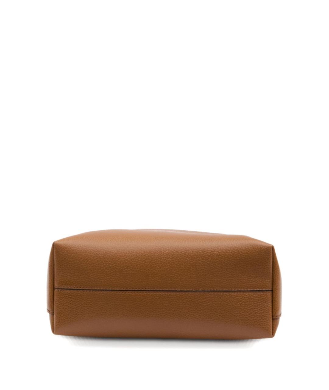 TOD'S Коричневая кожаная сумка с короткими ручками, фото 3