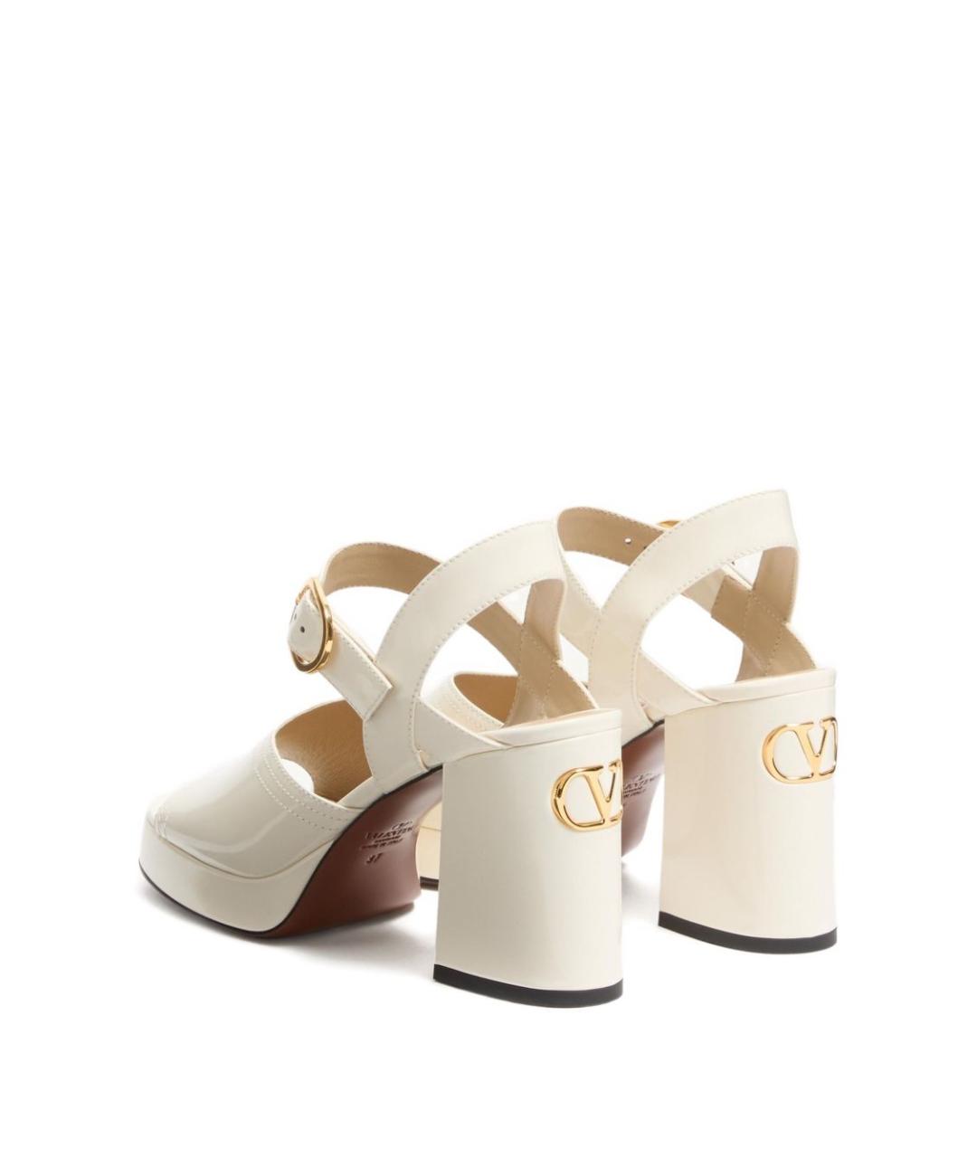 VALENTINO Белые кожаные босоножки, фото 2