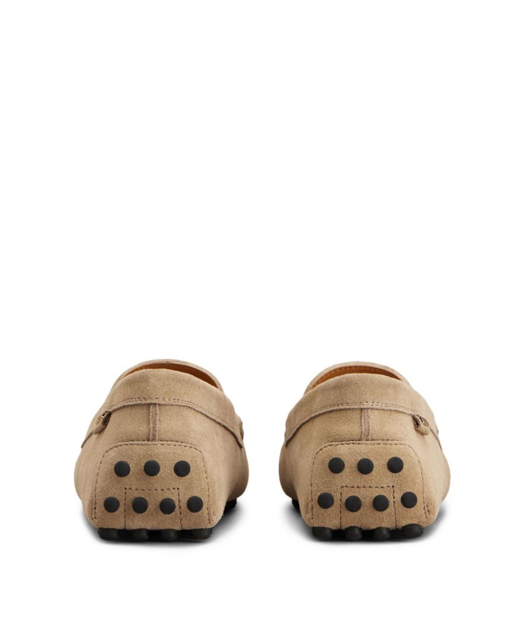 TOD'S Бежевые замшевые мокасины, фото 5