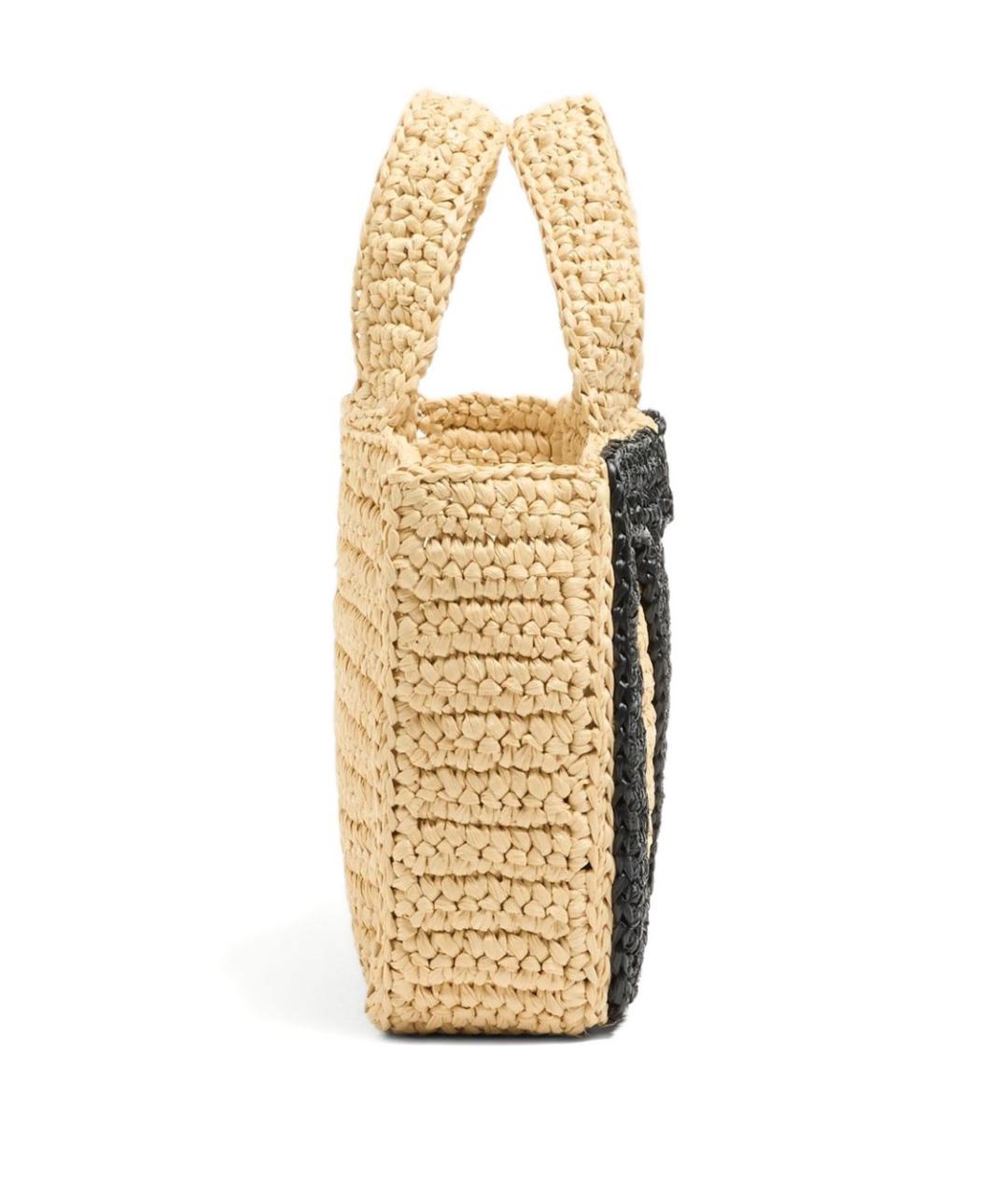 VALENTINO Бежевая пелетеная сумка тоут, фото 2