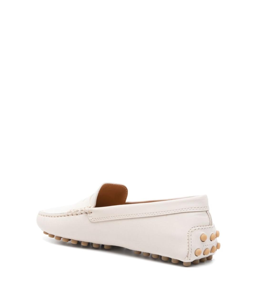 TOD'S Белые кожаные мокасины, фото 3