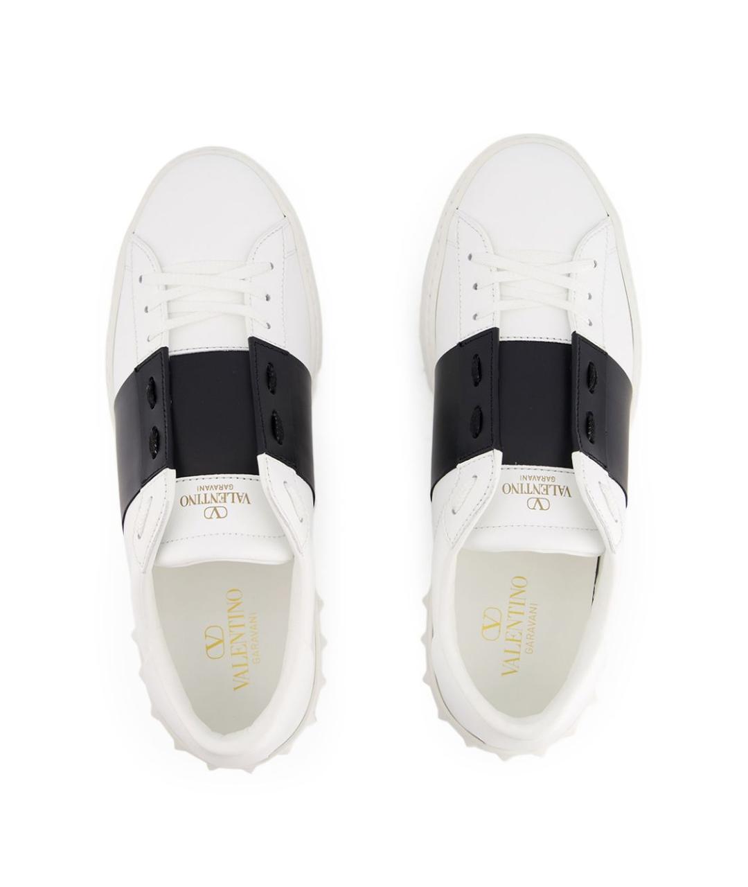 VALENTINO Белые кожаные низкие кроссовки / кеды, фото 7