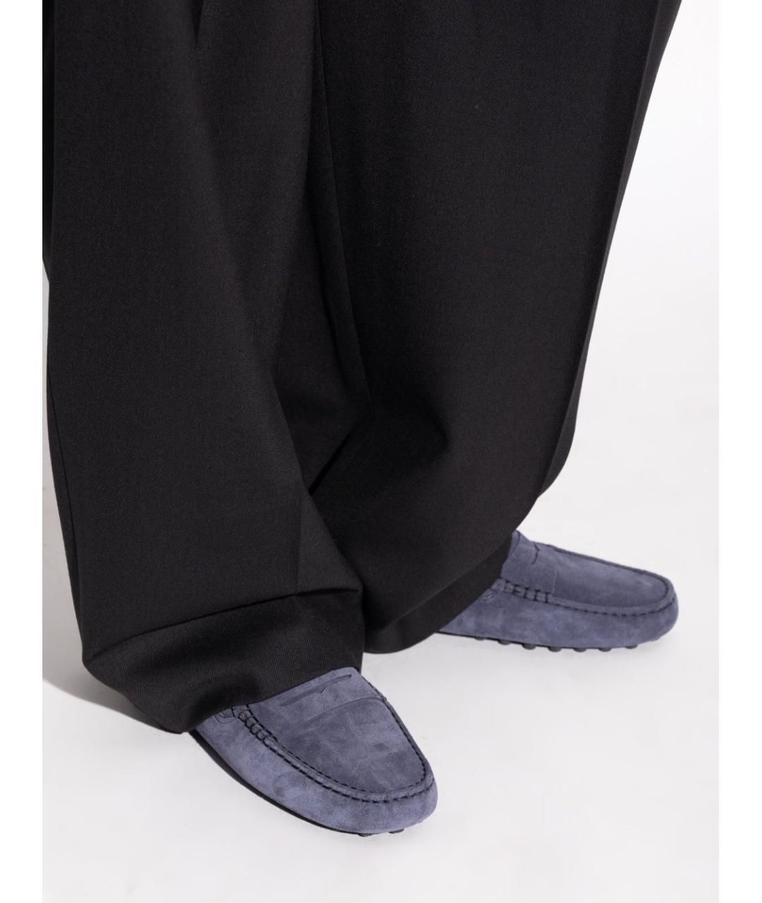 TOD'S Синие замшевые мокасины, фото 2