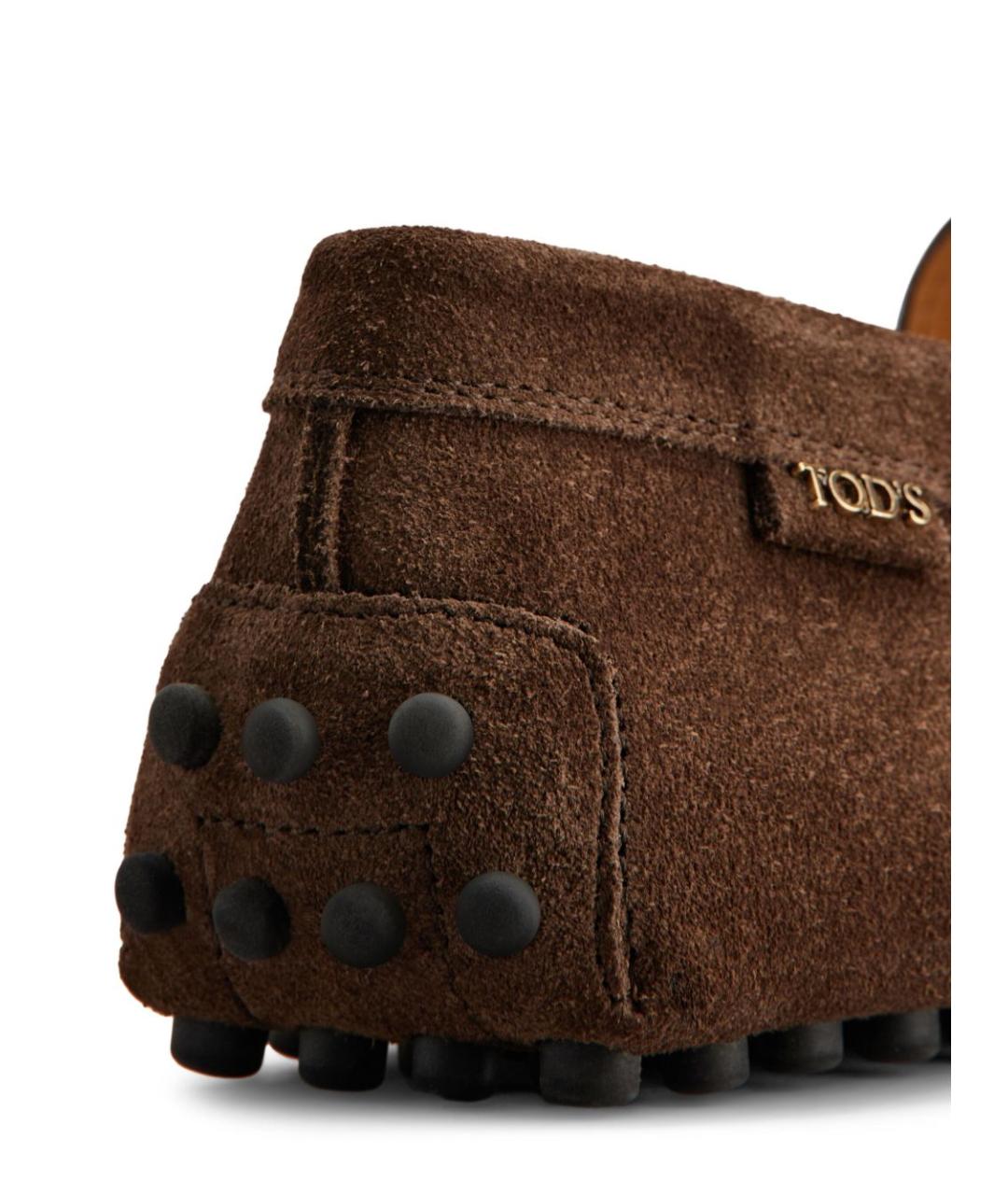TOD'S Коричневые замшевые мокасины, фото 6
