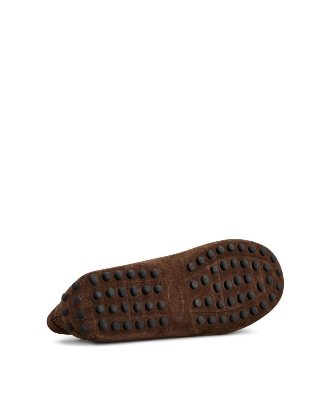 TOD'S Коричневые замшевые мокасины, фото 3