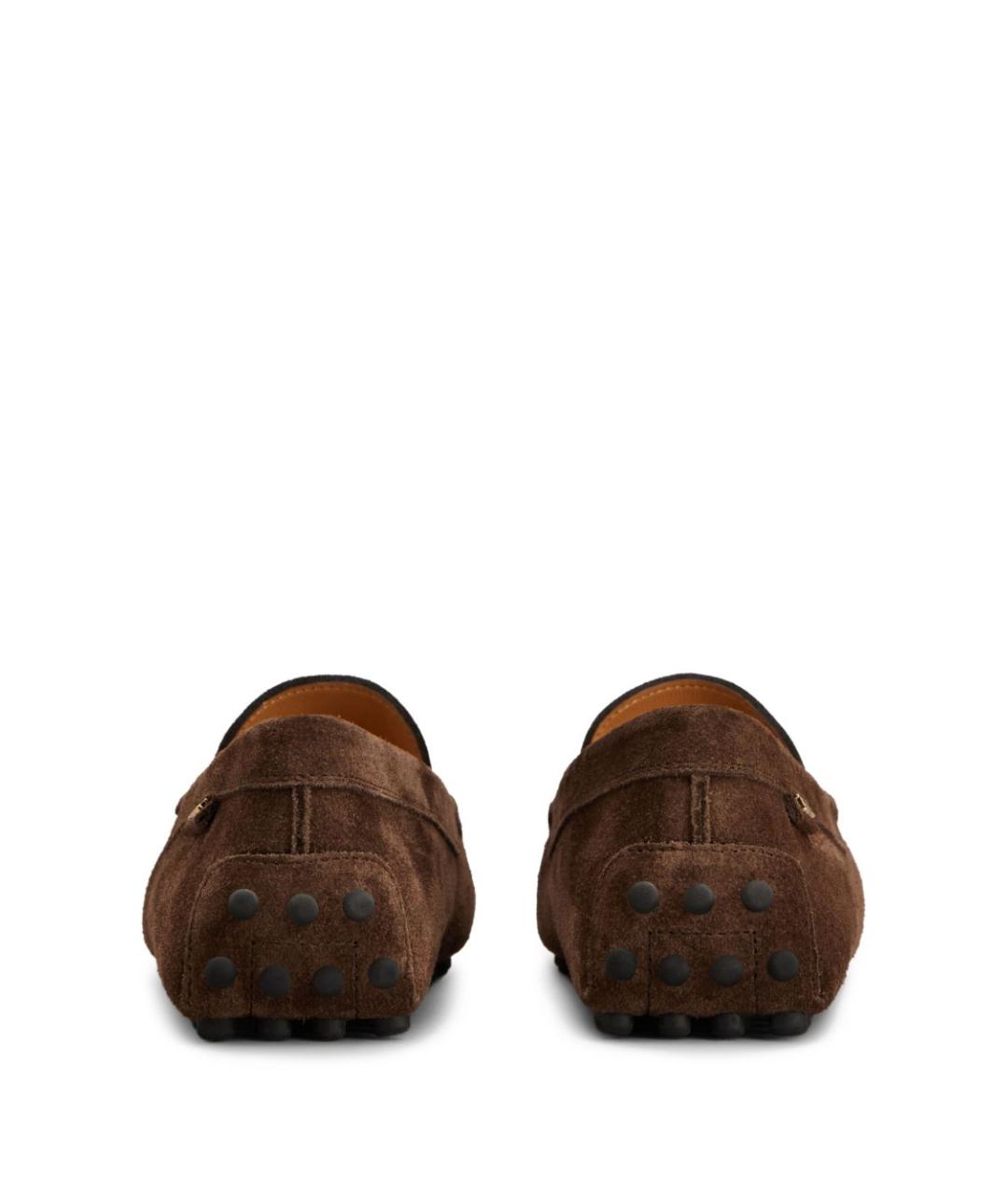 TOD'S Коричневые замшевые мокасины, фото 5