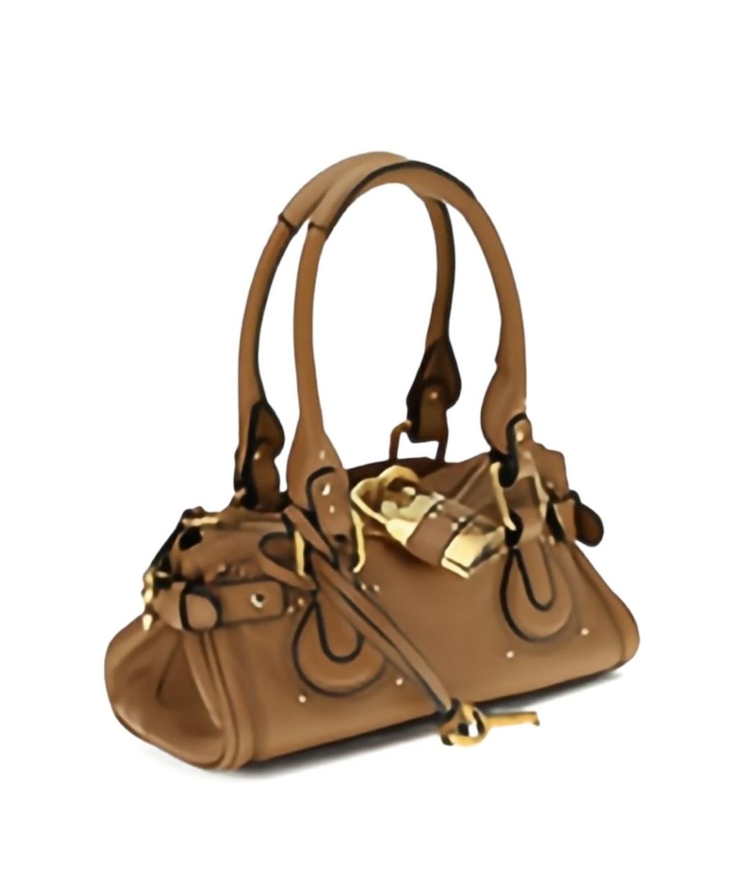 CHLOE Коричневая кожаная сумка через плечо, фото 3