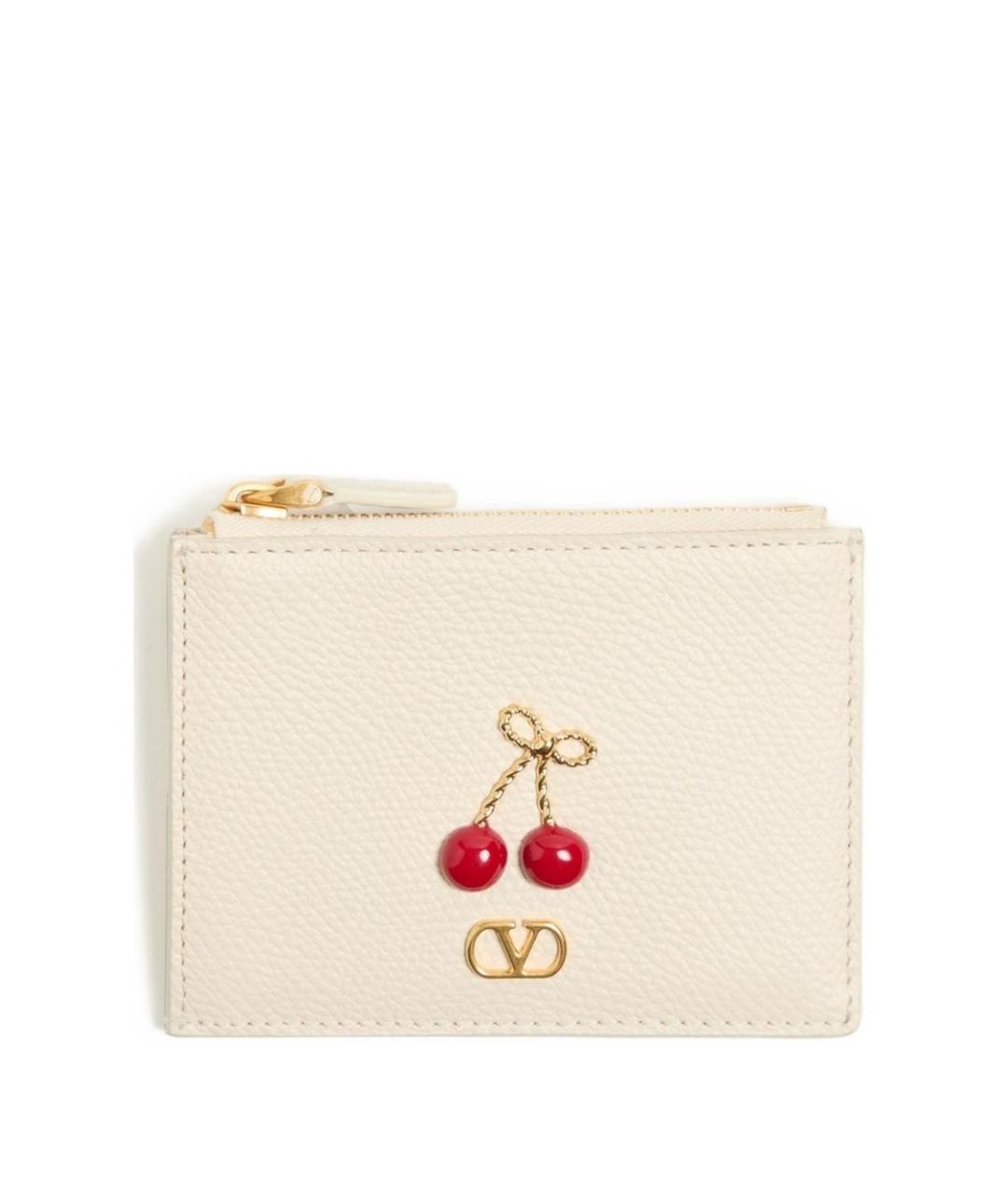 VALENTINO Белый кожаный кошелек, фото 1