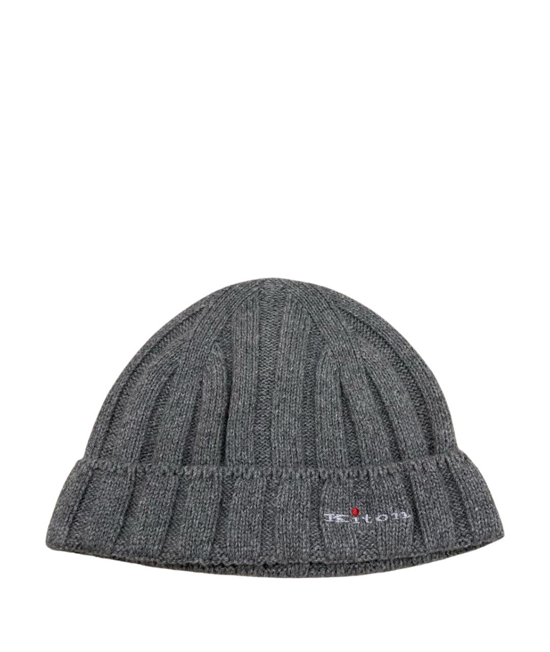 KITON Серая кашемировая шапка, фото 1